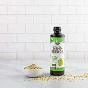 Manitoba Harvest Organic Hemp Oil, Cold Pressed, 12g of Omegas 3&6 Per Serving, Non-GMO, 8.45 Fl Oz