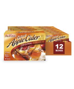 alpine spiced cider original drink mix, apple flavor, 120 pouches