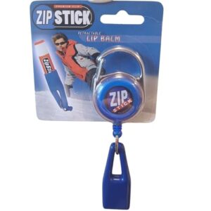 clip-on retractable zip stick - blue (extends 32 inches) fits all standard stick-type lip balms and lip gloss