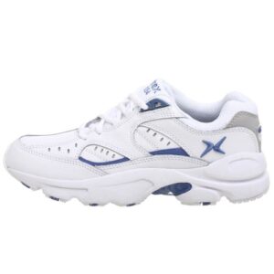 Apex Women's V854W Athletic Walking Shoe,White/Periwinkle,4.5 W US