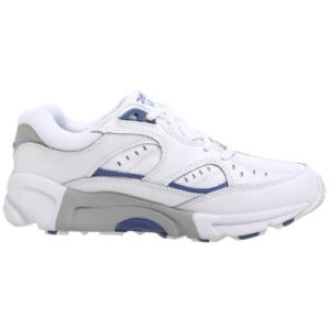 Apex Women's V854W Athletic Walking Shoe,White/Periwinkle,4.5 W US