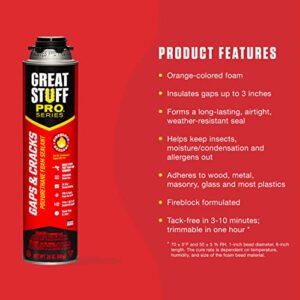 GREAT STUFF PRO Gaps & Cracks 24 oz Insulating Foam Sealant, Orange