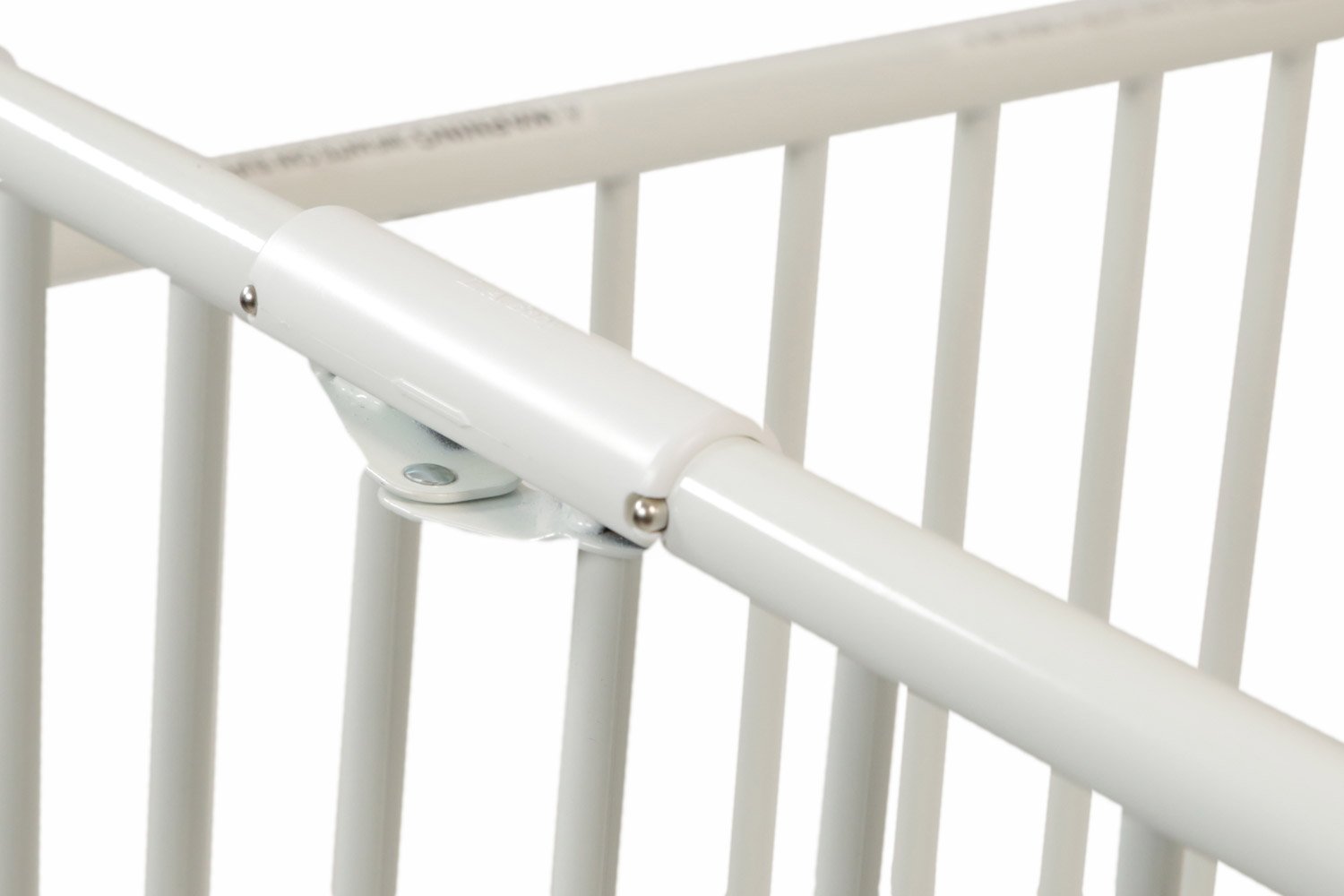 L.A. Baby Deluxe Holiday Mini/Portable Folding Metal Crib, White