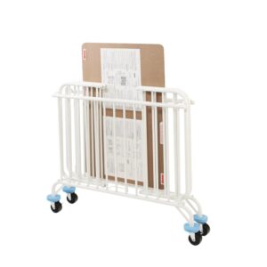 L.A. Baby Deluxe Holiday Mini/Portable Folding Metal Crib, White