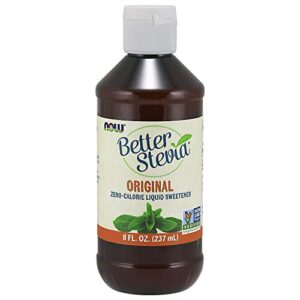 now foods betterstevia original zero-calorie liquid sweetener, keto friendly, suitable for diabetics, no erythritol, 8-ounce