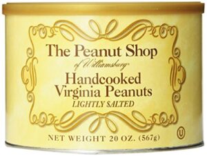 the peanut shop of williamsburg handcooked virginia peanuts, lightly salted, 20 ounce