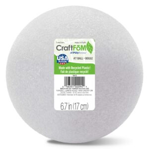 floracraft craftfōm ball 5.6 inch white