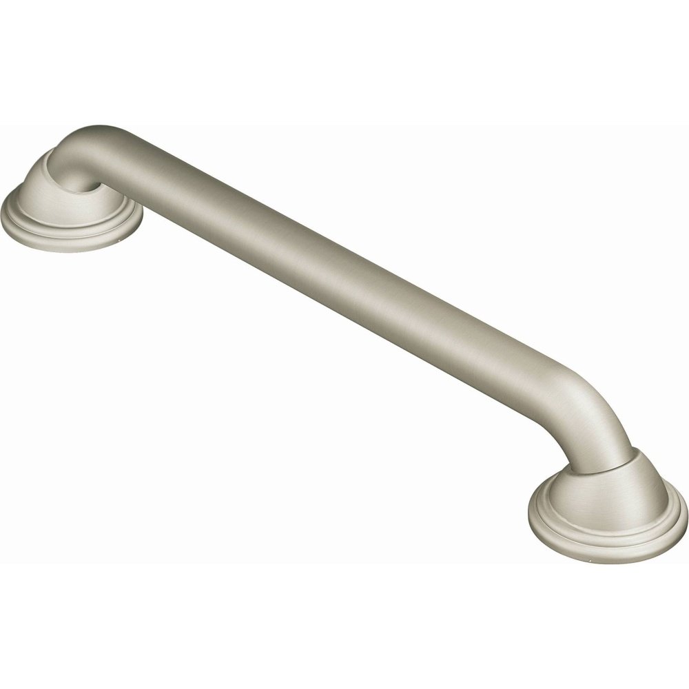 Moen Bathroom Safety 24-Inch Designer Stainless Steel Shower Grab Bar with Concealed Screws, LR8724D2BN, Brushed Nickel