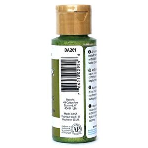 DecoArt Dazzling Metallics 2-Ounce Festive Green Acrylic Paint