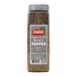 badia black pepper table grind, 16 ounce