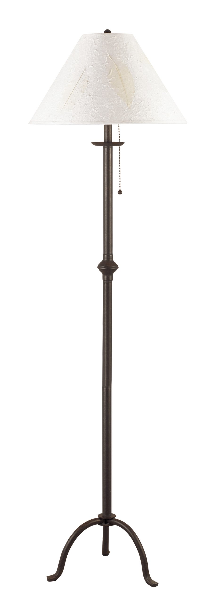 Cal Lighting BO-903FL Iron Floor Lamp with Pull Chain, Matte Black