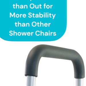 Essential Medical Supply Height Adjustable Shower and Bath Bench with Padded Arms and Textured Shower Chair Seat