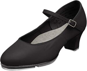 capezio womens jr. footlight tap shoe, black, 7.5 m us