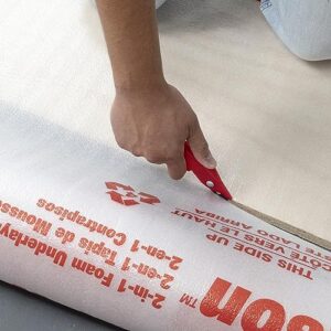 ROBERTS 70-025 Qep 70-029 Unison Underlayment, 48 in W X 25 Ft L, Polyethylene, 100 Sq Roll