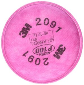 3m particulate filters p100 #2091/07000 , pink, one size, 2 count