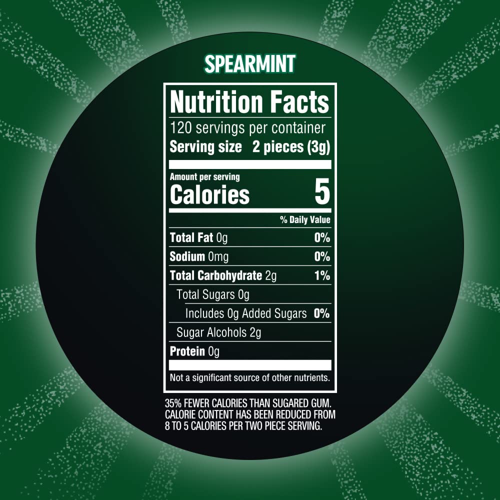 Eclipse Spearmint Sugarfree Gum, 60 Count (Pack of 4)