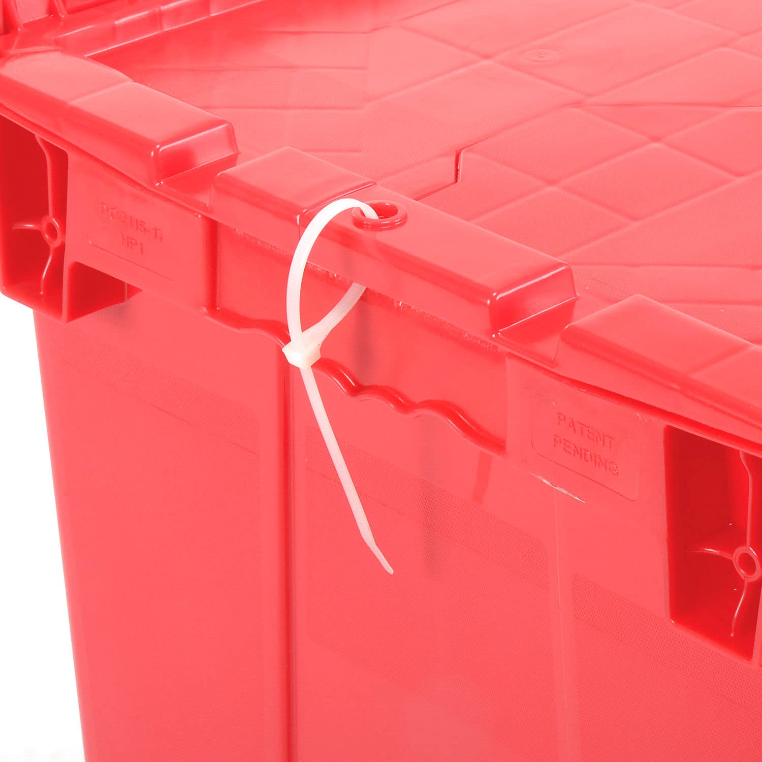 Global Industrial Distribution Container With Hinged Lid 21-7/8x15-1/4x17-1/4 Red