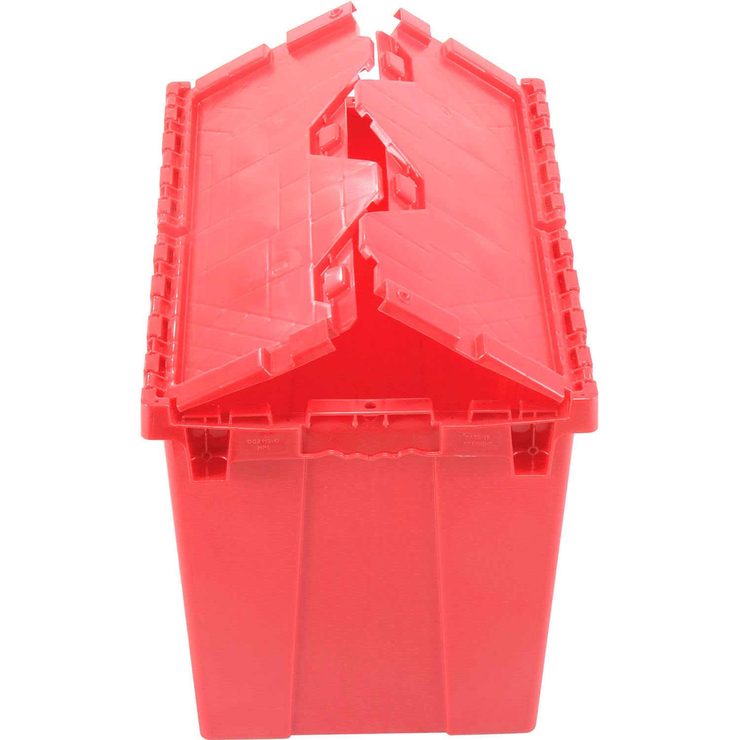 Global Industrial Distribution Container With Hinged Lid 21-7/8x15-1/4x17-1/4 Red