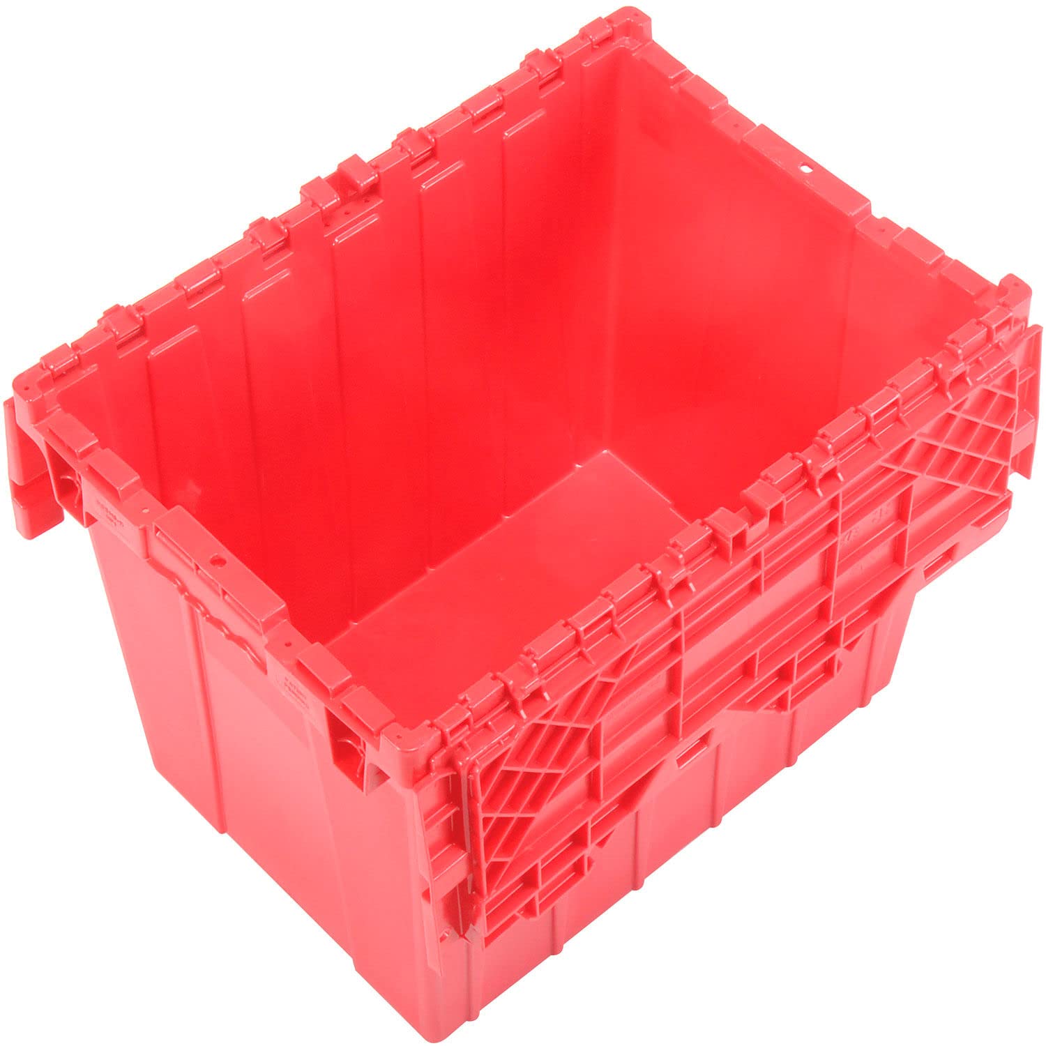 Global Industrial Distribution Container With Hinged Lid 21-7/8x15-1/4x17-1/4 Red