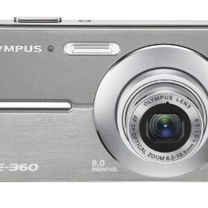 OM SYSTEM OLYMPUS FE360 8MP Digital Camera with 3x Optical Dual Zoom (Silver)