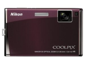 nikon coolpix s60 10mp digital camera with 5x optical vibration reduction (vr) zoom (burgundy)