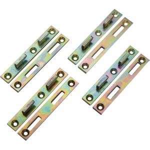 rockler 4” x 5/8" bed rail brackets (4-pack) - wrought steel bed rail fasteners – easy to assemble bed frame hardware & bed hardware – heavy duty fasteners & bed brackets for diy assembly