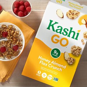 Kashi GO Breakfast Cereal, Family Breakfast, Fiber Cereal, Honey Almond Flax Crunch (4 Boxes)