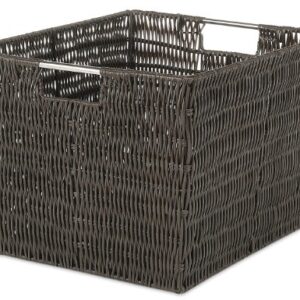 Whitmor Rattique Storage Tote Basket - Espresso