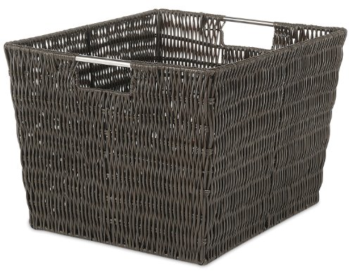 Whitmor Rattique Storage Tote Basket - Espresso