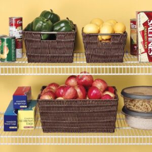 Whitmor Rattique Storage Tote Basket - Espresso