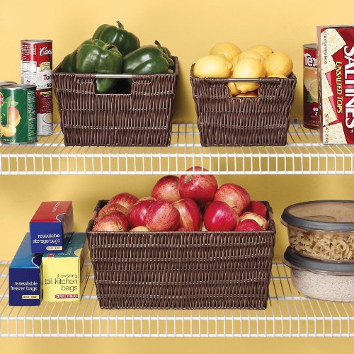 Whitmor Rattique Storage Tote Basket - Espresso