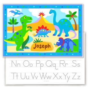 olive kids dinosaur personalized placemat