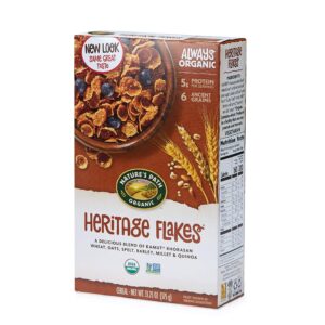 nature's path organic heritage flakes cereal, 13.25 ounce (pack of 6)