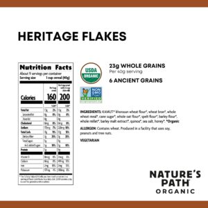 Nature's Path Organic Heritage Flakes Cereal, 13.25 Ounce (Pack of 6)