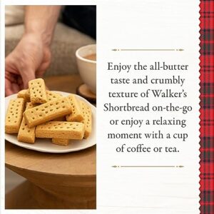 Walker’s Pure Butter Shortbread Fingers - 8-Count Box (Pack of 6) - Authentic Shortbread Cookies from Scotland​