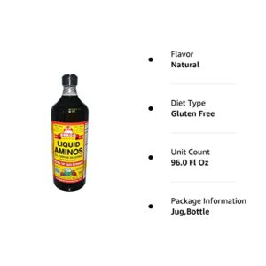 Bragg Liquid Aminos, Natural Soy Sauce Alternative, 32-Ounce Bottle , (Pack of 3)