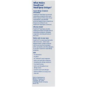 NasalCrom Nasal Spray Allergy Symptom Controller | 200 Sprays | .88 FL OZ