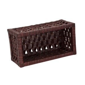 Household Essentials ML-7021 Set of Three Wicker Storage Baskets with Removable Liners | Paper Rope Dark Brown Stain