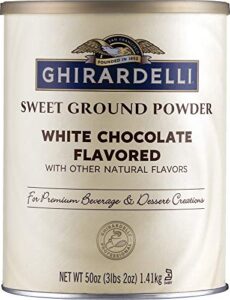 ghirardelli sweet ground white chocolate flavor powder, 3.12 lbs.