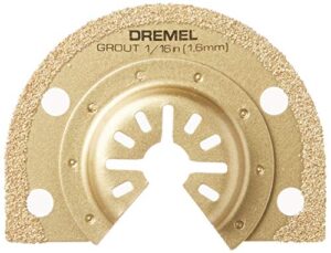 dremel mm501 1/16-inch oscillating multitool blade for grout removal, fast cutting carbide accessory - universal quick- fit interface fits bosch, makita, milwaukee, and rockwell