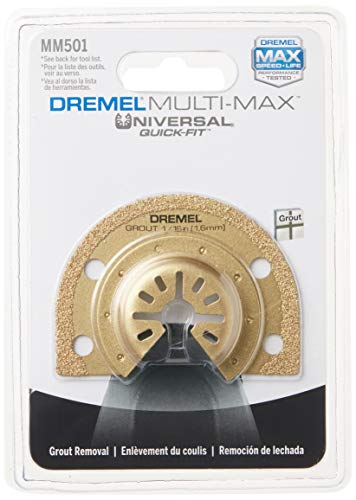 Dremel MM501 1/16-Inch Oscillating Multitool Blade for Grout Removal, Fast Cutting Carbide Accessory - Universal Quick- Fit Interface Fits Bosch, Makita, Milwaukee, and Rockwell