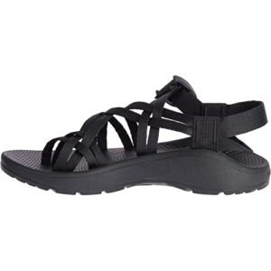 chaco women's zx/2 cloud outdoor sandal, solid black, 12