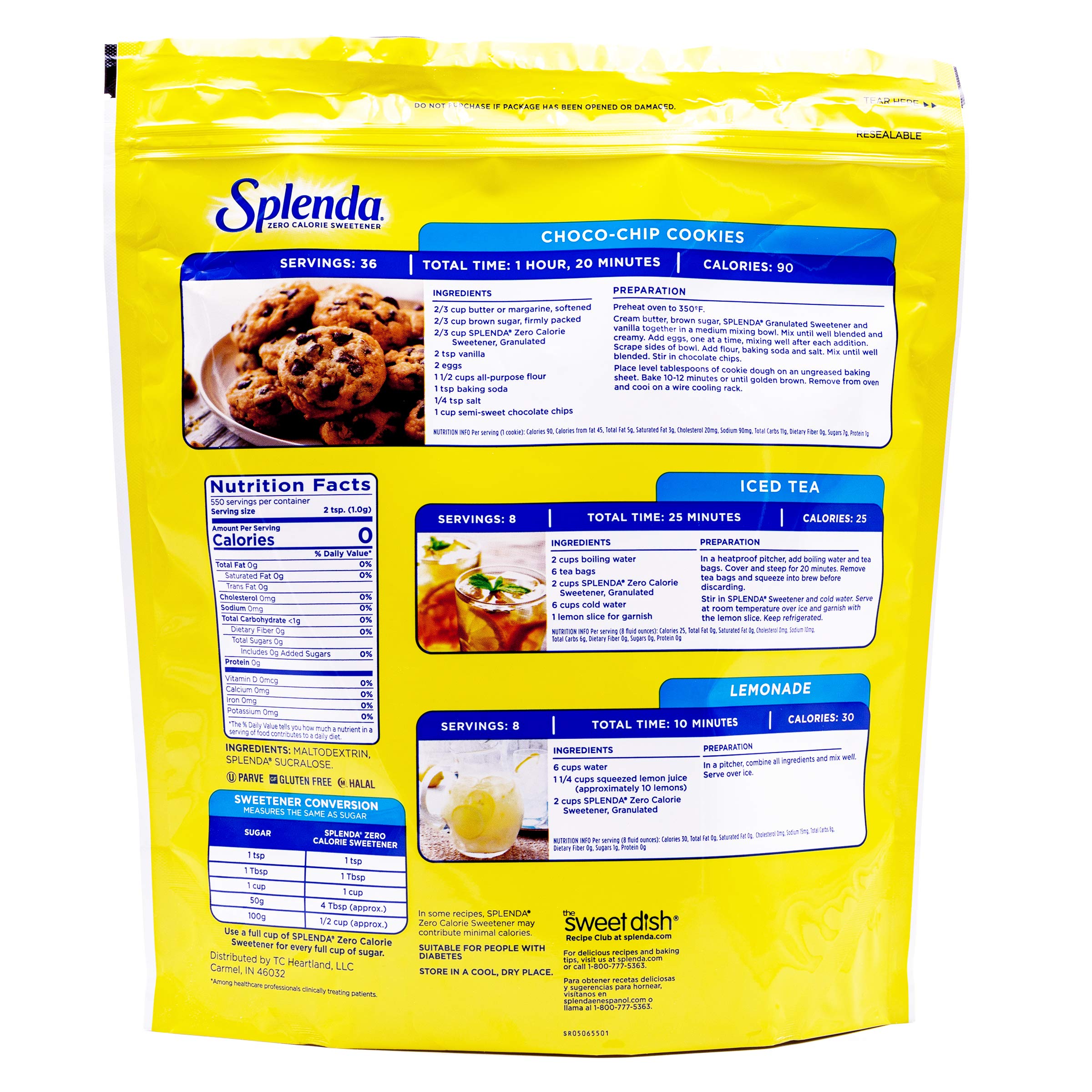 Splenda No Calorie Sweetener, Granulated, 1.2-Pound Bag