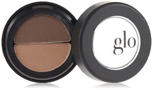 glo skin beauty brow powder duo | expertly match any brow color while softly and naturally filling sparse areas, (brown)