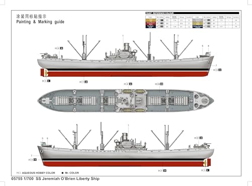 Trumpeter 1/700 USS SS Jeremiah O'Brien WWII Liberty Ship Model Kit