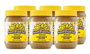 sunbutter sunflower butter natural creamy (6 pack of 16oz jars)