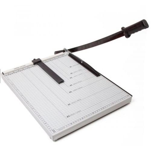 Paper Cutter Guillotine Style 18" Cut Length X 15" Inch Metal Base Trimmer