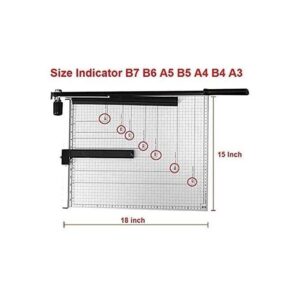 Paper Cutter Guillotine Style 18" Cut Length X 15" Inch Metal Base Trimmer