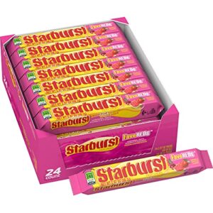 starburst favereds chewy candy bulk pack, full size, 2.07 oz (pack of 24)