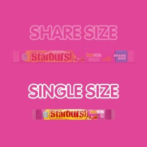 STARBURST FaveREDS Chewy Candy Bulk Pack, Full Size, 2.07 oz (Pack of 24)